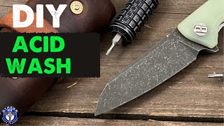 How To Acid Etch and Stonewash your Knife the Simple Way [upl. by Bonar]