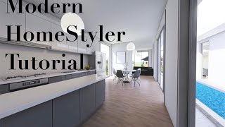 Modern Style Home  HomeStyler Tutorial [upl. by Nohsyt]