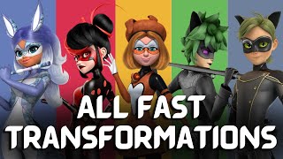 Miraculous All Fast New Character Transformations Season 15  Miraculous Ladybug [upl. by Flossy463]