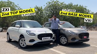 1 Lakh Diff2024 New Maruti Swift VXI vs ZXI  Which One to Buy [upl. by Eibocaj]