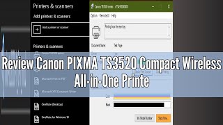 Review Canon PIXMA TS3520 Compact Wireless AllinOne Printer Black [upl. by Rourke]