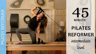 FULL BODY PILATES REFORMER  45 Min  Intermediate Level  Prop Ball [upl. by Vivienne]