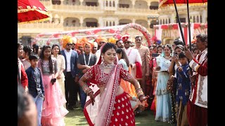 surprising wedding Rajasthani dance Bride side for the Groom [upl. by Cullin]