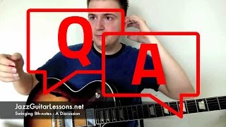 Jazz Guitar Swing 8thNotes a discussion  Jazz Guitar Lesson on Rhythms Metronome Groove [upl. by Acinet]