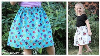 EASY Skirt How to  Simple to Sew Beginner Friendly  Whitney Sews [upl. by Dickens]