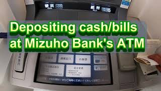 Depositing 530000 yen to Mizuho bank account ATMdeposit japan mizuho [upl. by Aknaib]