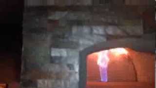 Drago P1 Burner in a Cortile Barile Oven by BrickWood Ovens [upl. by Arakat586]