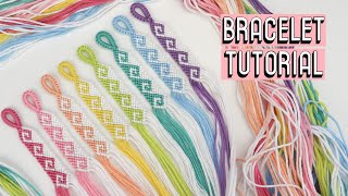 Greek Wave Bracelet Tutorial CC  Friendship Bracelets [upl. by Soirtimid824]