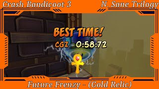 Crash Bandicoot 3 Warped  Future Frenzy Gold Relic [upl. by Salene]