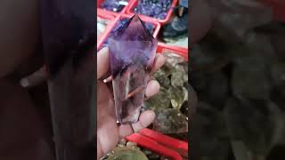 Amethyst WandNatural Amethyst Point WandHigh Quality Amethyst Rainbow Crystal Point Wand [upl. by Cordelie]