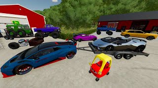 Buying Barns at Auction Full of Expensive Cars and Trucks  Farming Simulator 22 [upl. by Radec]