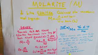 ayt kimya molarite derişim [upl. by Ines]