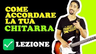 Come ACCORDARE LA CHITARRA CON LACCORDATORE 🎸Lezioni di Chitarra [upl. by Occir]