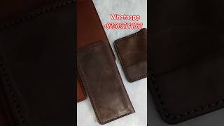 Man Leather Wallet 💯 Handmade [upl. by Bertasi59]