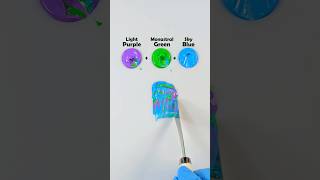 Lets Mixing Light Purple amp Monastral Green amp Sky Blue 😍  colormixing artvideo miniartzone [upl. by Alben46]