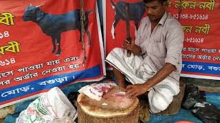 Amazing goat meat cutting skill by expert butcher at mutton shop Fastest meat cutting skill show [upl. by Peddada]