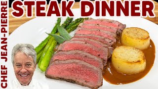 Delicious Steak Dinner Recipe  Chef JeanPierre [upl. by Gilberta]