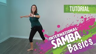 5 Basic International Samba Steps for Beginners I Solo Practice I Ballroom Dance Tutorial [upl. by Peltz]