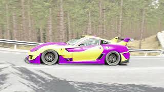 Ferrari 599 XX EVO GT2  Transfagarasan  Assetto Corsa  25K [upl. by Shellie865]