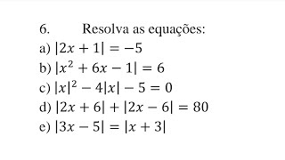 QUESTÕES RESOLVIDAS  EQUAÇÃO MODULAR [upl. by Auburn]