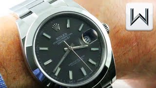 Rolex Datejust 41 DARK RHODIUM  Datejust 41mm 126300 Luxury Watch Review [upl. by Niroht]