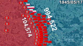 Battle of Seelow Heights in 1 minute using Google Earth [upl. by Aneehsar]