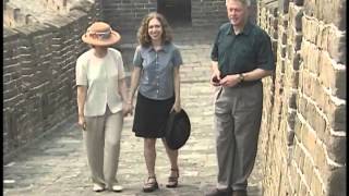 The Clinton First Family Tour the Great Wall of China 1998 [upl. by Ardnuyek472]