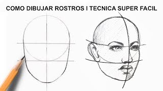 TECNICA SUPER FACIL PARA DIBUJAR ROSTROS I PRICIPIANTE EN DIBUJAR [upl. by Aneeles]