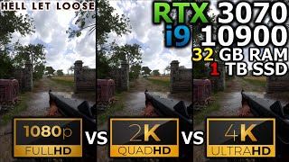 Hell let loose  1080p vs 1440p vs 2160p  RTX 3070  i9 10900  32GB RAM  1TB SSD [upl. by Lori845]