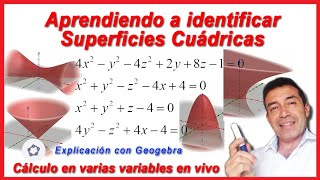 Vectorial Clase 5 Aprendiendo a identificar Superficies Cuádricas [upl. by Rubel]