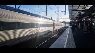 NR27 G530 on Indian Pacific going thru Penrith Station in August 2023 [upl. by Feucht]