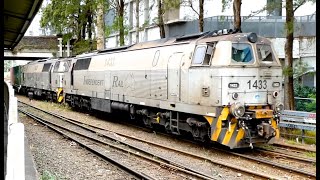 Australian Trains Late Morning Freight At Marrickville Sydney [upl. by Merilee889]