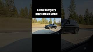 2019 Challenger Hellcat Redeye vs 2020 BMW X3M Downpipe and Tune [upl. by Annahtur127]