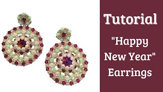 Tutorial perline orecchini quotHappy New Yearquot  Beading Tutorial quotHappy New Yearquot earrings [upl. by Eseerehc214]