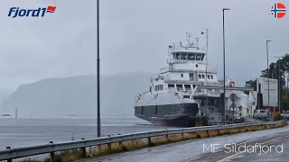 MF Sildafjord ferry of Fjord1  Gjermundshamn  Årsnes in Hordaland Norway [upl. by Wallford]