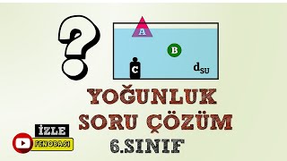 YOĞUNLUK SORU ÇÖZÜM 6SINIF [upl. by Longfellow89]