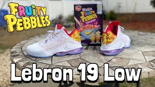 Magic Fruity Pebbles x Nike Lebron 19 Low review  onfeet [upl. by Urina]