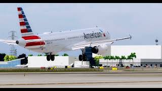 Xplane 12  American A321  Miami arrival with a Gusty wind [upl. by Anileh421]