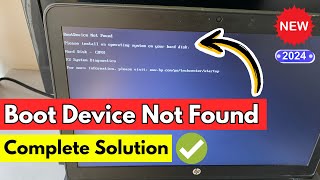 Fix Boot Device Not Found Hard Disk 3F0 Error in HP LaptopPC  Complete solution [upl. by Neelrad]