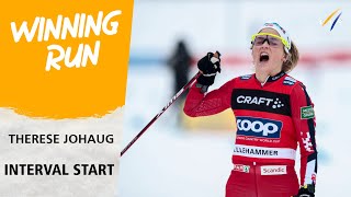 Johaug sends home fans wild with 10k win  FIS Cross Country World Cup 2425 [upl. by Broder]