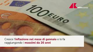 Inflazione Istat conferma a gennaio 48 massimo da 26 anni [upl. by Ahsimal]