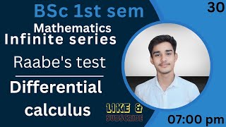 L30 BSc1st Semester MathematicsDifferential Calculus Unit 1l Raabes test akashM [upl. by Luahs]