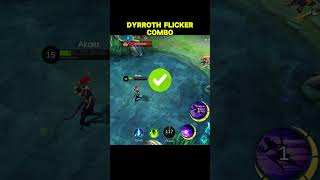 Dyrroth Flicker trick mlbb mlbbshorts shorts dyrroth dyrrothtutorial mlbbesports [upl. by Carbrey]