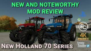 New Holland 70 Series  Mod Review  Farming Simulator 22 [upl. by Kcirrez676]