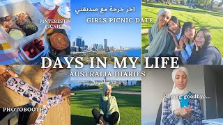 GIRLS PICNIC DAY LIVING ALONE in 🇦🇺 Perth vlog photobooth games goodbyes هذه هي الحياة🇲🇦🇦🇺 [upl. by Itoc]