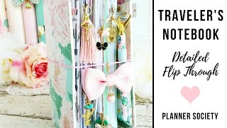 Travelers Notebook Planner Setup  Detailed Flip Through  DIY Tips and Ideas for B6 TPS TN [upl. by Dambro]