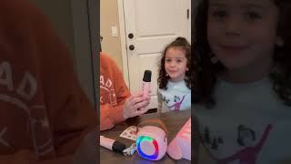 Karaoke Machine for Kids  Mini Karaoke Speakers with 2 Wireless Microphones Review [upl. by Bunnie]