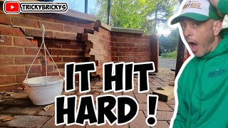 IT SMASHED THE SQUINTED WALL bricklaying construction build [upl. by Alih697]