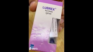 Lubrex eye drops  Tamil  Dr Syed Moosa  Eye Doctor [upl. by Sonia909]