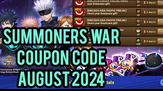 Summoners War Coupon Code August 2024 SWC [upl. by Christine85]